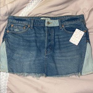 Free People denim skirt